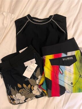 Old Navy and Billabong Swim Shorts Bundle